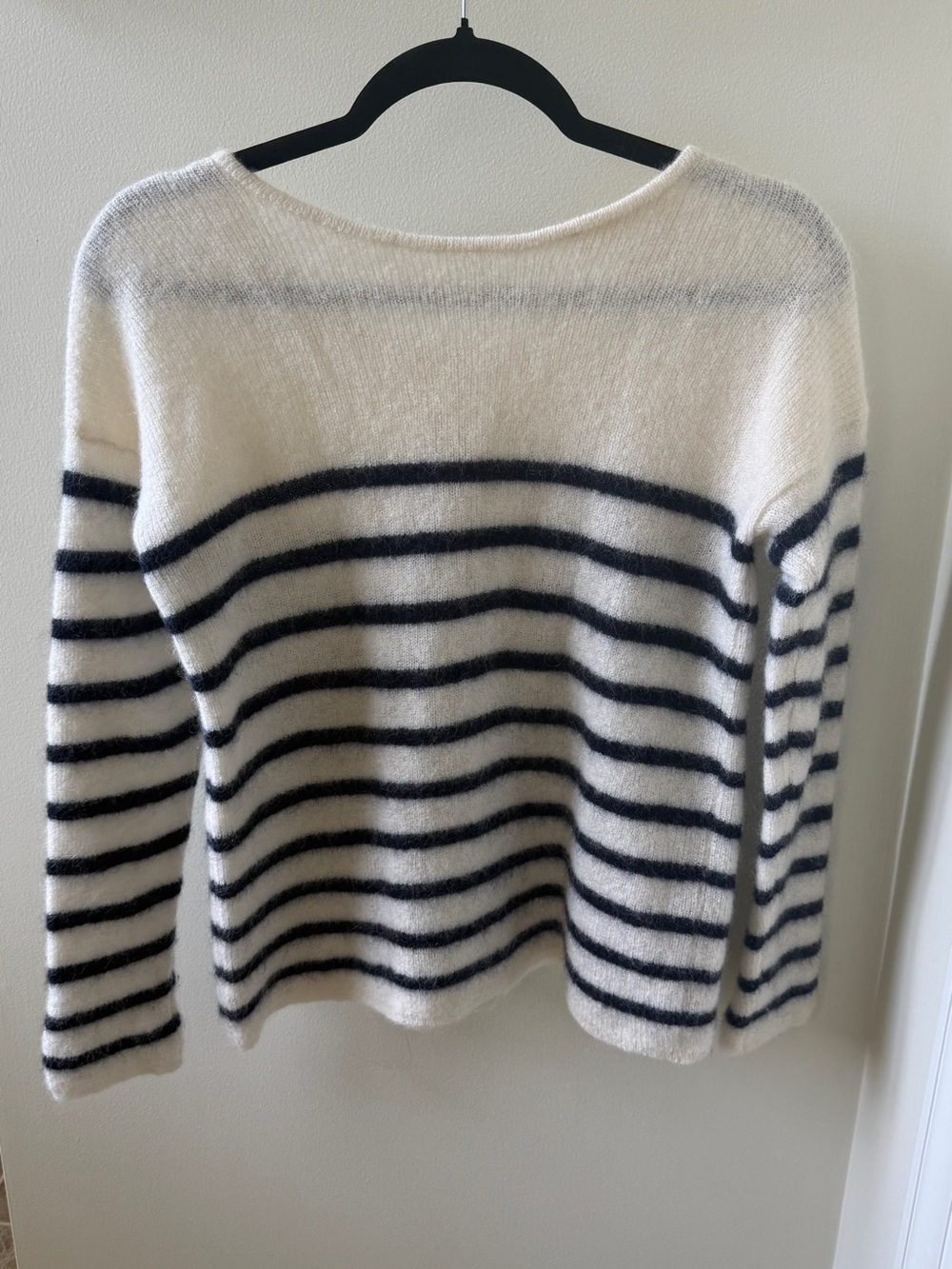 Sezane Gaspard Sweater, Size Small, Navy Ecru - Picture 7 of 7